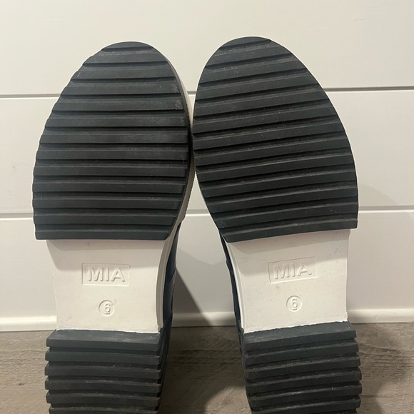 MIA Alexander Black and White Platform Ankle Boots Size 6 - Picture 6 of 7